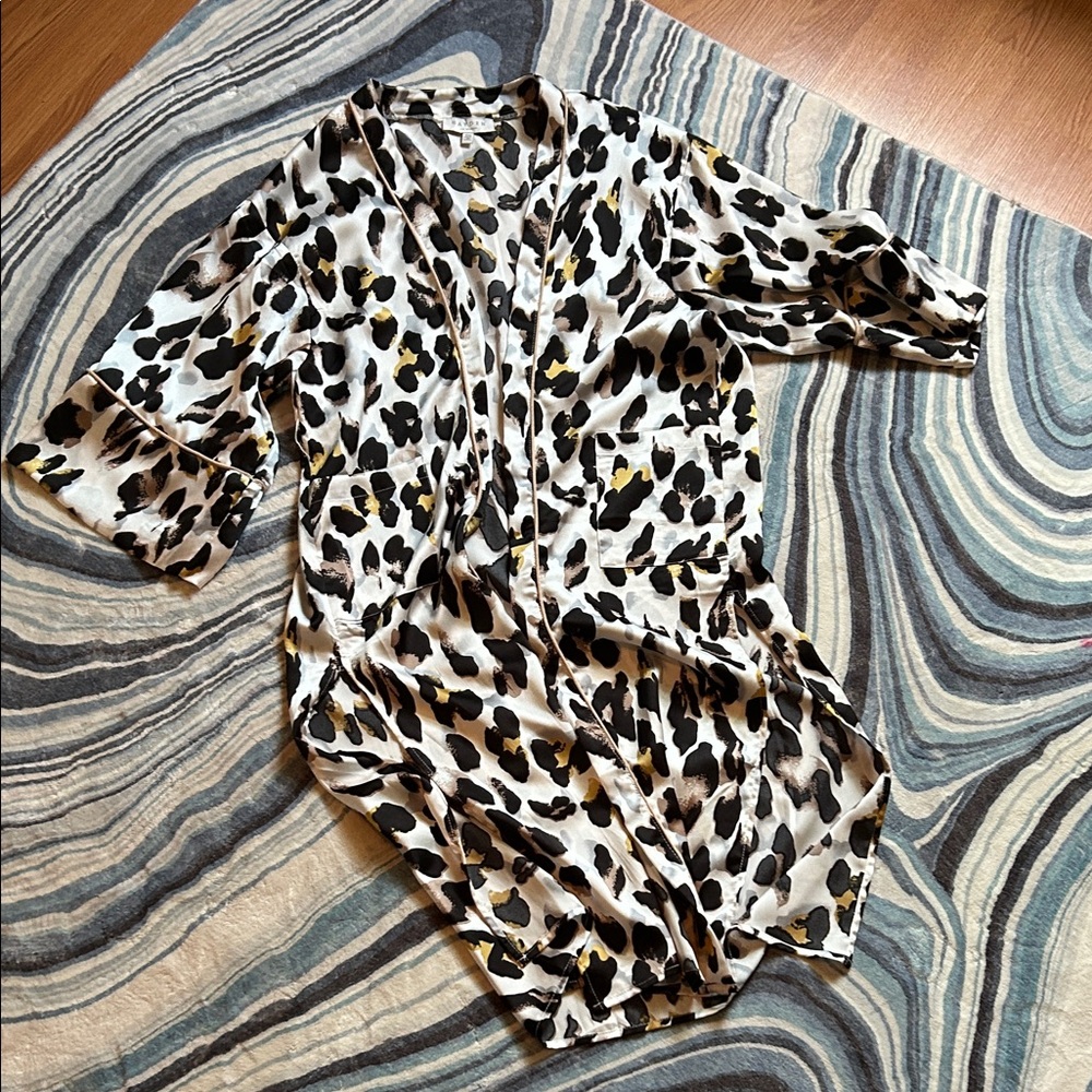 Hayden Leopard Print Kimono Robe